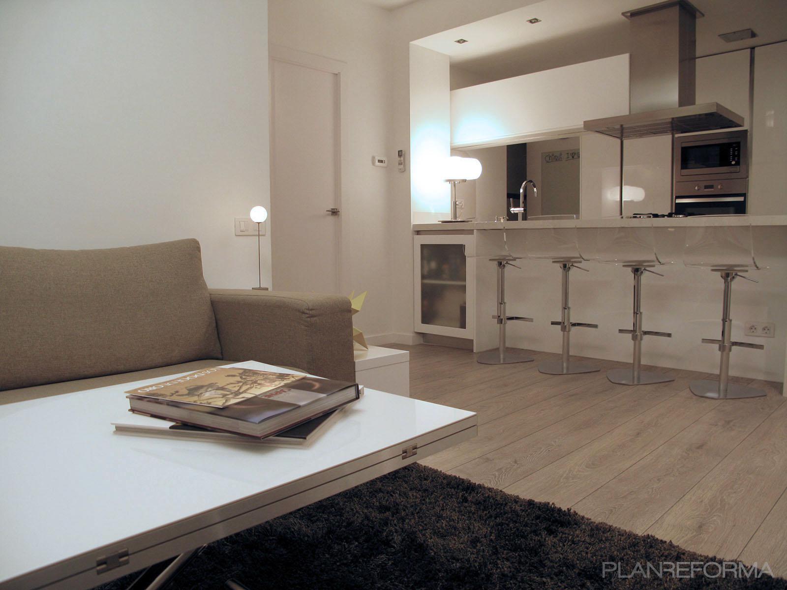 Comedor, Cocina style contemporaneo color beige, marron, blanco, gris  diseñado por Aintzile Legarreta | Interiorista | Copyright Diseñado por AL interiorista