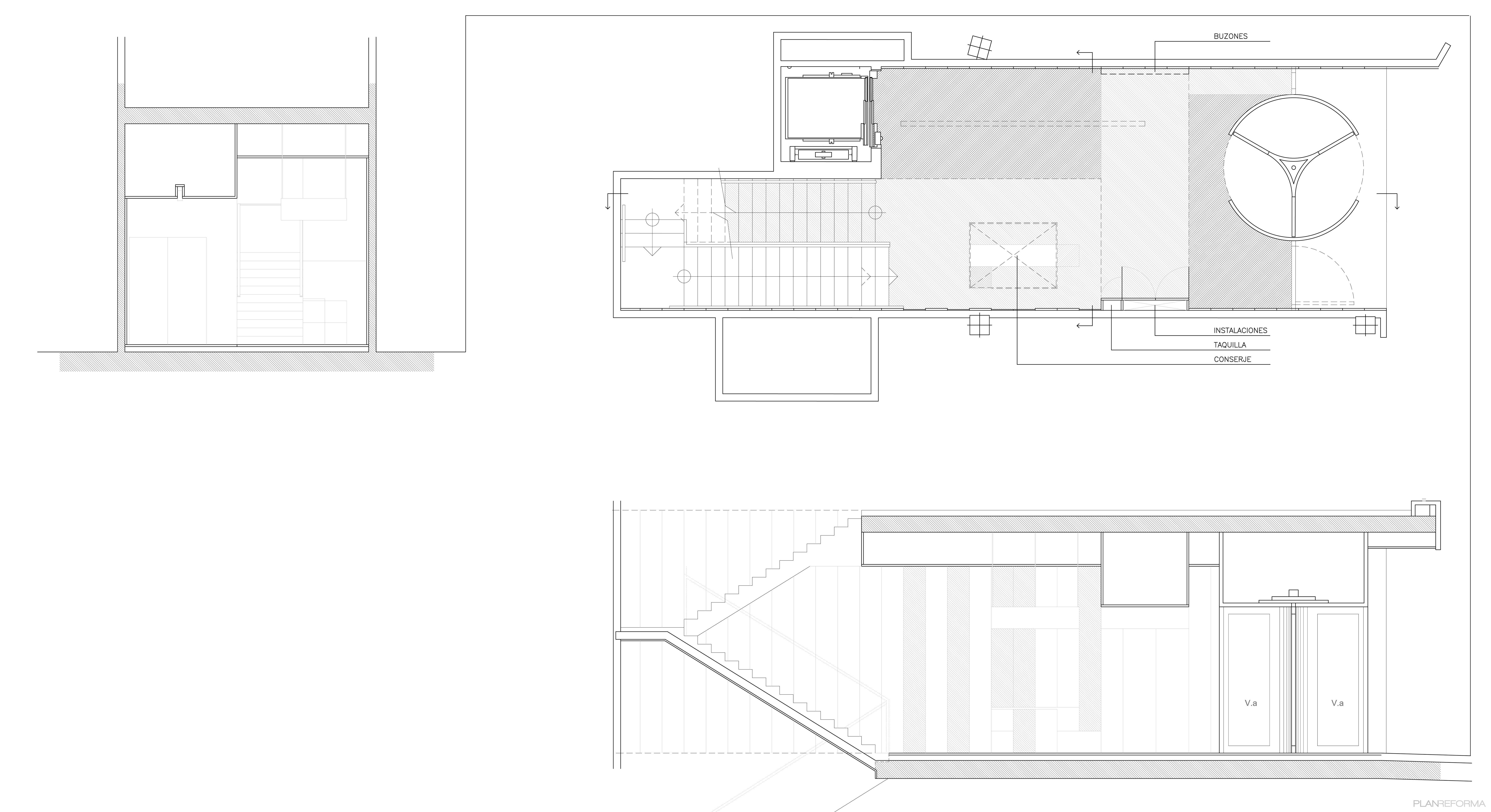 Vestibulo, Oficina style contemporaneo color blanco, negro  diseñado por Alejandro | Arquitecto 