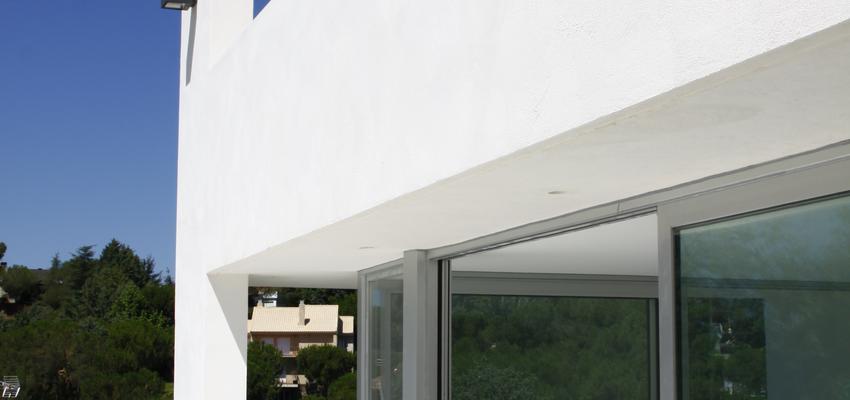 Terraza, Exterior style moderno color blanco  diseñado por olgam | Gremio 