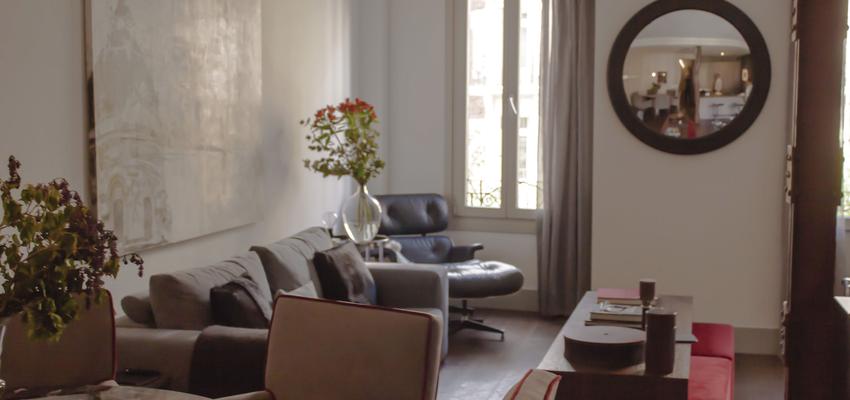 Comedor, Salon style contemporaneo color marron, marron, beige, marron, blanco  diseñado por Carlos | Interiorista 