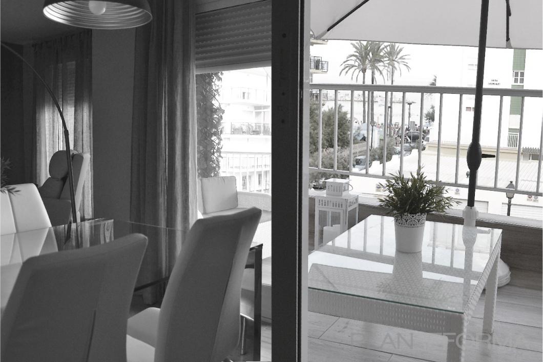 Terraza Estilo contemporaneo Color blanco, gris  diseñado por Luis | Arquitecto | Copyright inequal studio