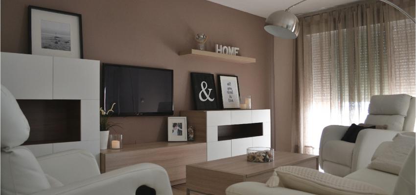 Salon Estilo contemporaneo Color marron, beige, blanco  diseñado por Luis | Arquitecto | Copyright inequal studio