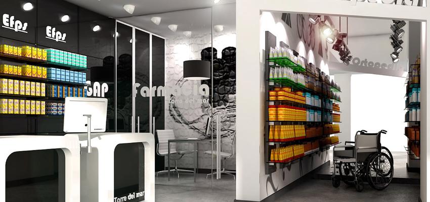 Oficina, Tienda Estilo contemporaneo Color blanco, gris, negro  diseñado por Luis | Arquitecto 