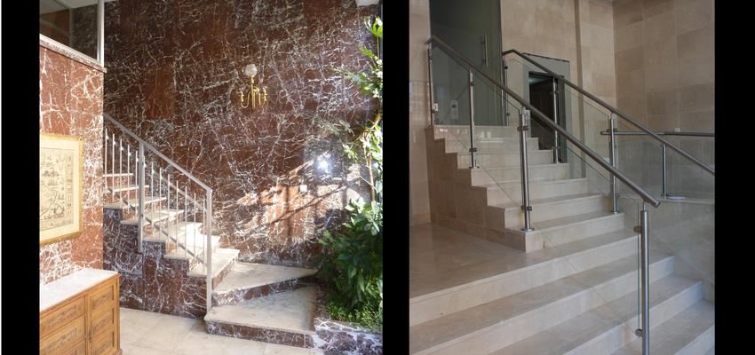 Recibidor, Escalera style contemporaneo color beige  diseñado por TOLMO arquitectos | Arquitecto 