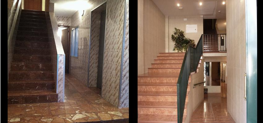Escalera style moderno color rojo, rosa, verde  diseñado por TOLMO arquitectos | Arquitecto 