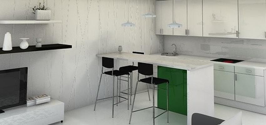 Cocina style contemporaneo color verde, blanco, negro  diseñado por refor+ | Arquitecto 
