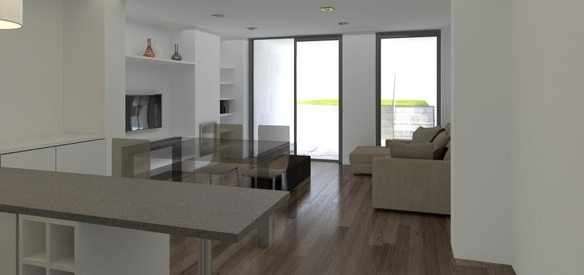 Comedor, Cocina Estilo moderno Color marron, blanco, gris  diseñado por ARQUIVOLTA | Arquitecto Técnico | Copyright Imagen de Arquivolta