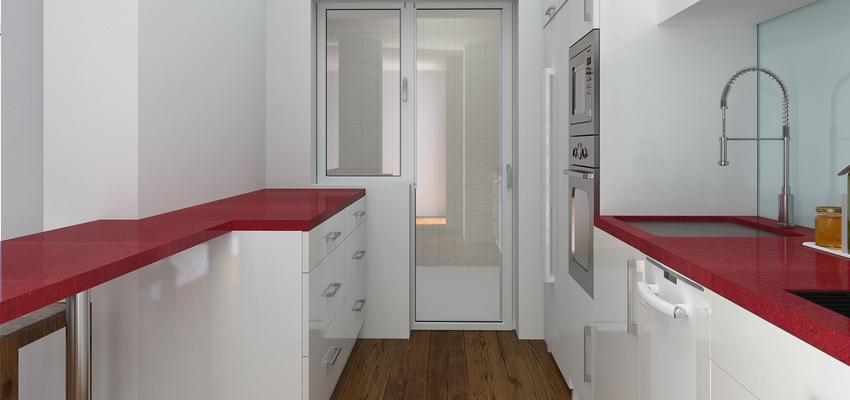 Comedor, Cocina, Salon Estilo moderno Color rojo, marron, blanco  diseñado por ARQUIVOLTA | Arquitecto Técnico | Copyright Imagen de Arquivolta