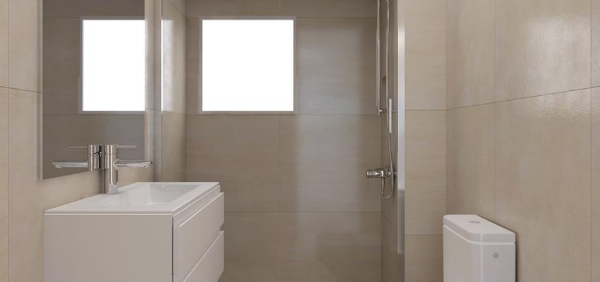 Baño Estilo moderno Color marron, blanco, gris  diseñado por ARQUIVOLTA | Arquitecto Técnico | Copyright El propietario nos autoriza a publicar la imagen sin proporcionar datos concretos de la obra ni propiedad.