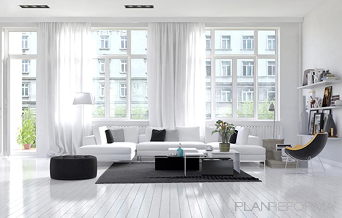 Loft style contemporaneo color azul cielo, blanco, gris, gris  diseñado por Rosa Roselló | Interiorista | Copyright Diseño y estudio integral de espacios y equipamiento.