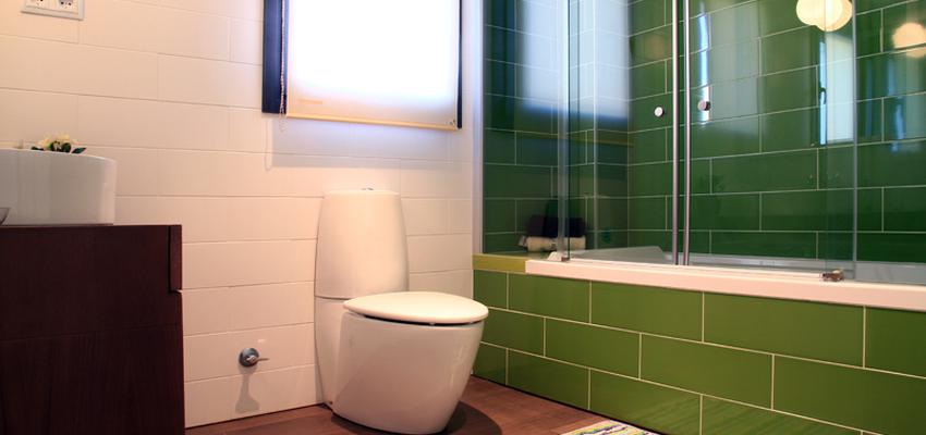 Baño Estilo vanguardista Color verde  diseñado por Fernando | Gremio | Copyright Cocinas y Baños