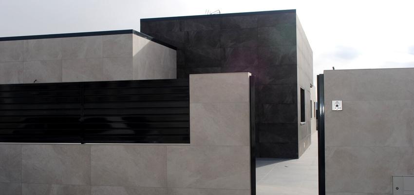 Exterior Estilo contemporaneo Color verde, gris  diseñado por EDIFICACIA ARQUITECTURA SLP | Arquitecto | Copyright si