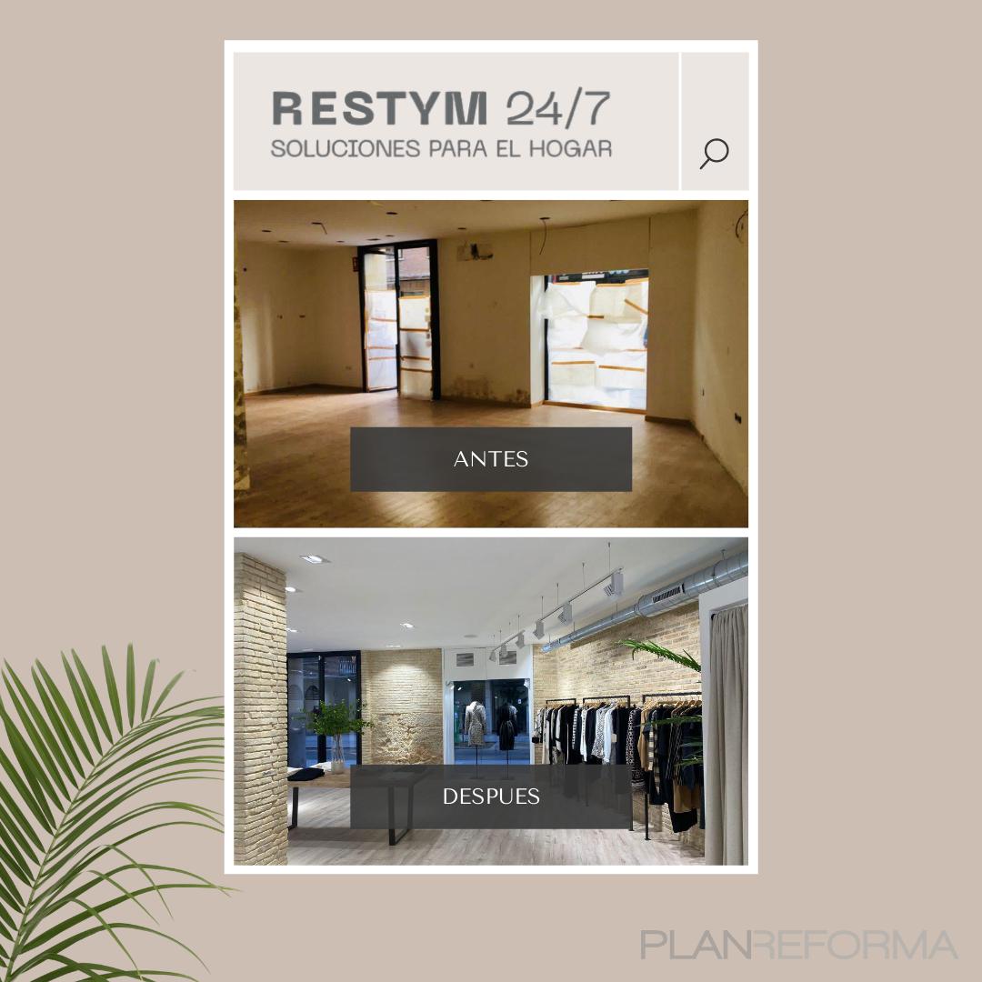 Tienda Estilo vintage Color beige  diseñado por Restym 247 SL | Gremio | Copyright Reforma integral de local para transformación a tienda - Reformas valencia