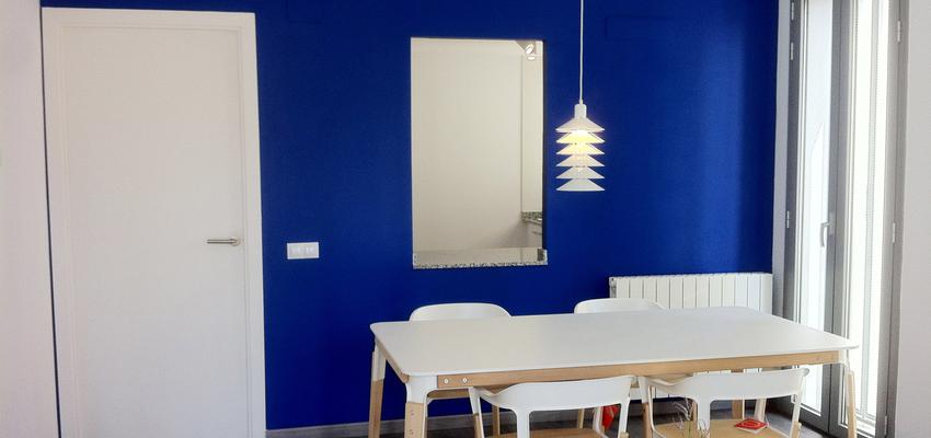 Comedor style mediterraneo color azul, marron, blanco  diseñado por Estudio Interiores-Pablo Téllez | Interiorista | Copyright Fotografía de Pablo Téllez