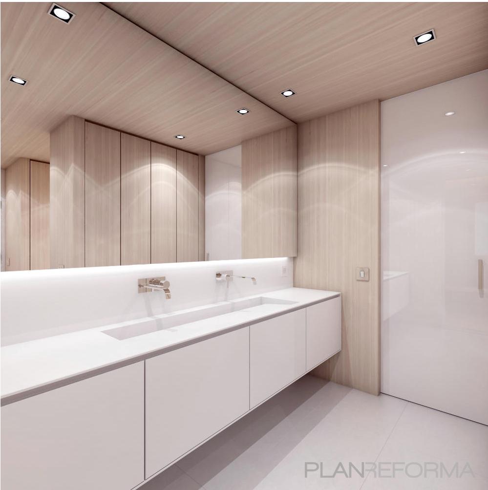 Baño Estilo moderno Color beige, blanco  diseñado por Habitatsalut Interiorismo Saludable | Interiorista 