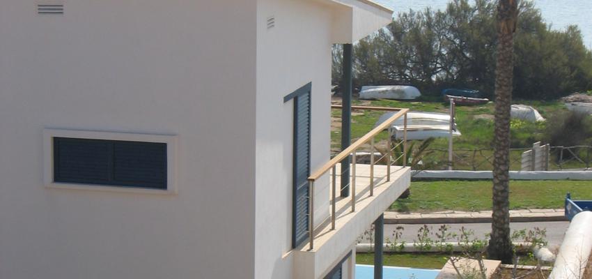 Exterior style contemporaneo color azul oscuro, blanco  diseñado por Toni Morlà Villalonga | Arquitecto 