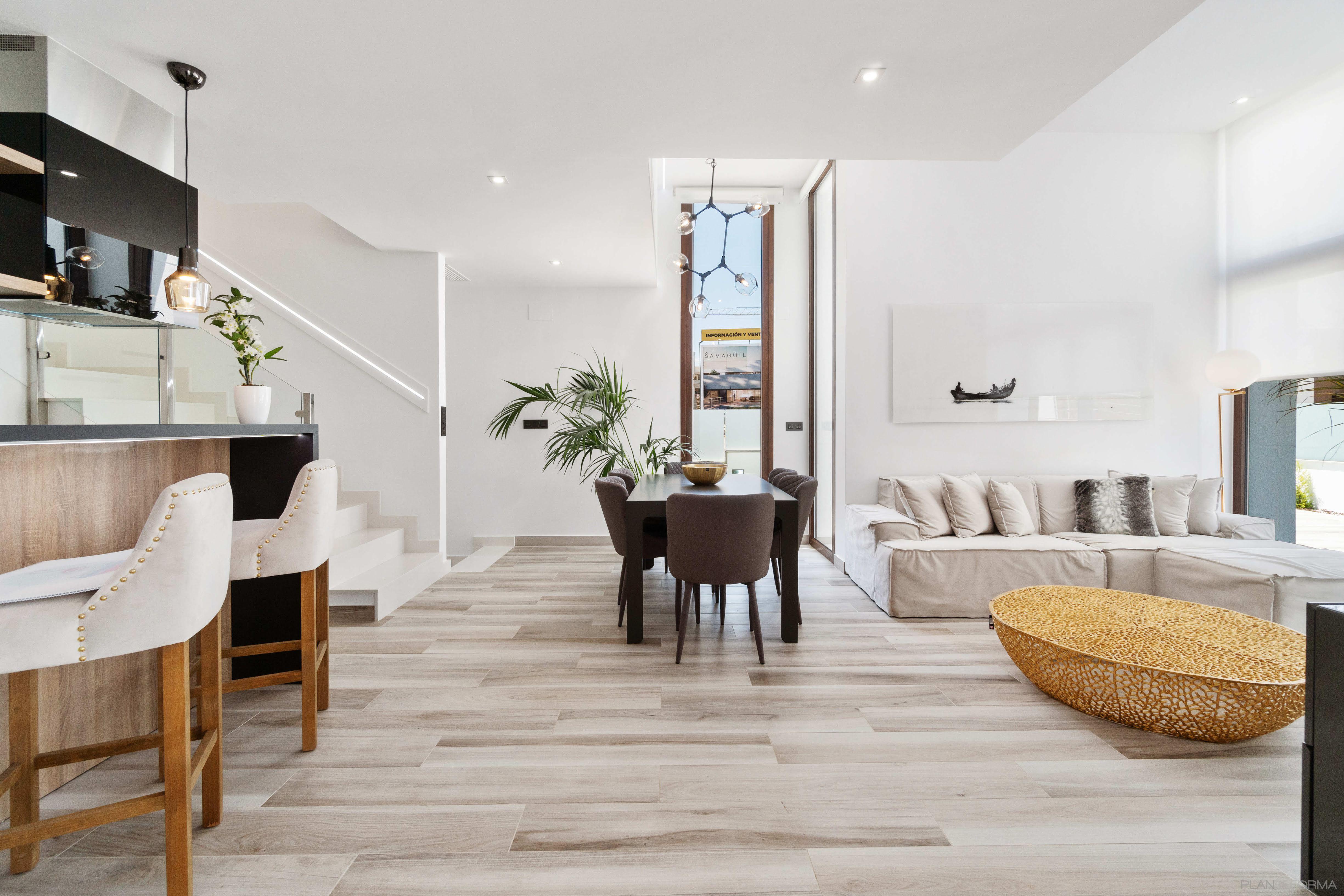 Comedor Estilo contemporaneo Color beige, marron, negro