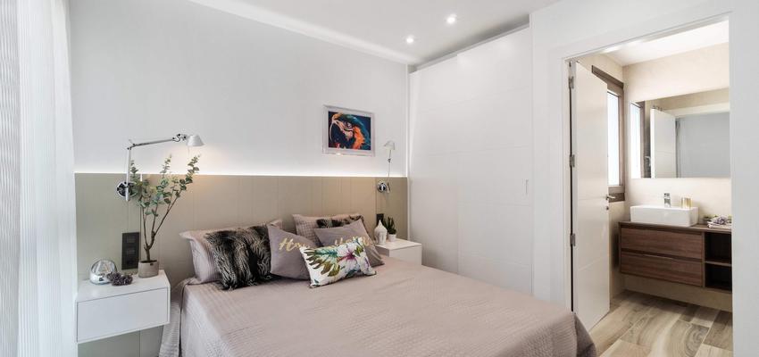 Dormitorio Estilo contemporaneo Color beige, marron, blanco  diseñado por Asun Montoya Ruiz | Decorador | Copyright Asun Montoya Ruiz