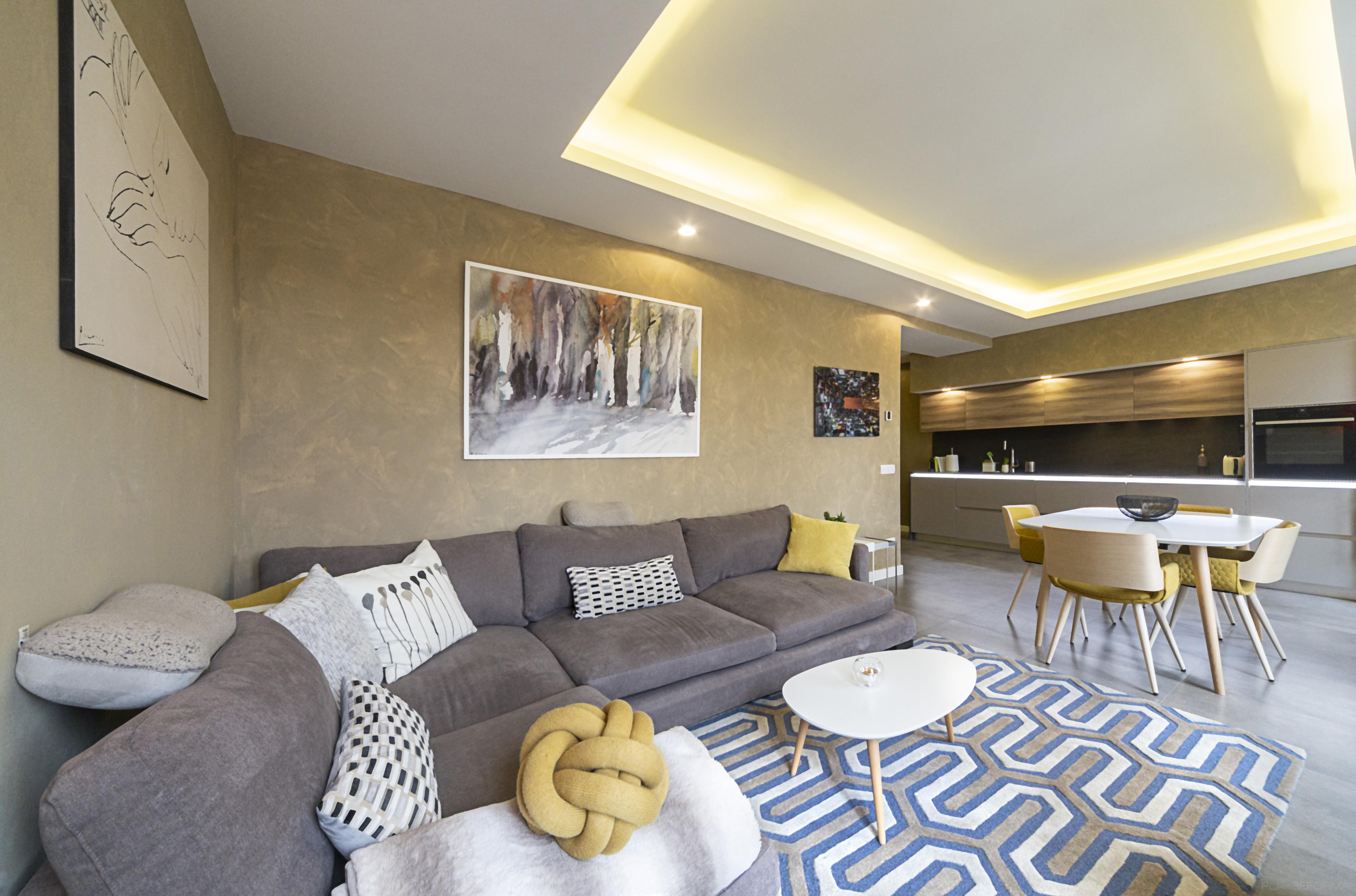 Comedor, Cocina, Salon Estilo moderno Color marron, marron, gris