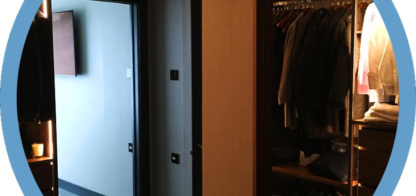 Vestidor Estilo eclectico Color azul cielo  diseñado por Indomotiq | Ingeniero | Copyright www.indomotiq.es