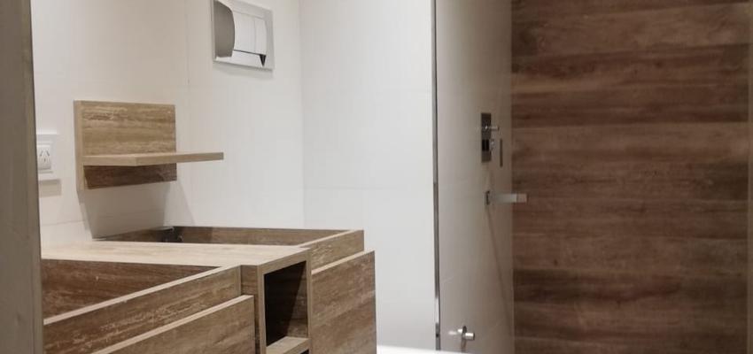 Baño Estilo moderno Color blanco, bronce  diseñado por Diginova live your home | Gremio | Copyright Diginova