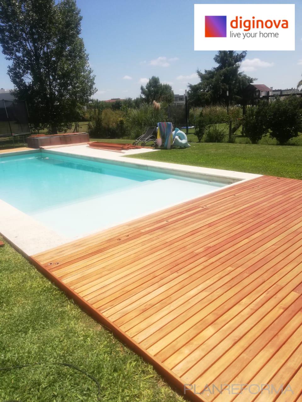 Terraza, Piscina, Exterior Estilo moderno Color bronce  diseñado por Diginova live your home | Gremio | Copyright Diginova