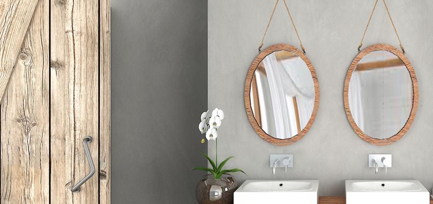 Baño Estilo rustico Color marron, blanco, gris  diseñado por rebeca guardiola | Arquitecto | Copyright rebeca guardiola