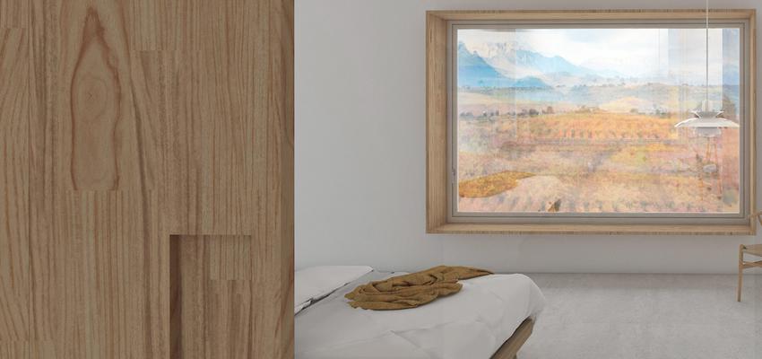 Dormitorio Estilo contemporaneo Color beige, blanco, plateado  diseñado por rebeca guardiola | Arquitecto | Copyright rebeca guardiola
