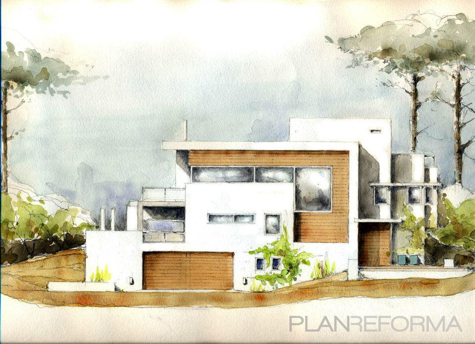Exterior style tradicional color ocre, blanco  diseñado por HORACIO CARDARELLI ARQUITECTOS | Arquitecto 