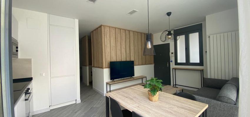 Comedor Estilo moderno Color beige, blanco, gris  diseñado por Métricâ Zero | Reformista, constructor 