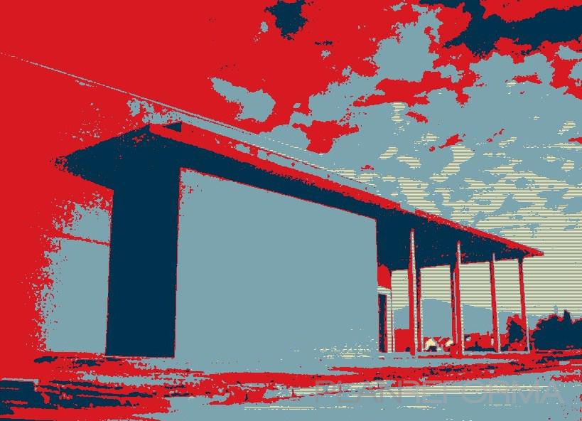 Exterior style contemporaneo color rojo, azul, azul  diseñado por Jose Montilla de Mora | Arquitecto 