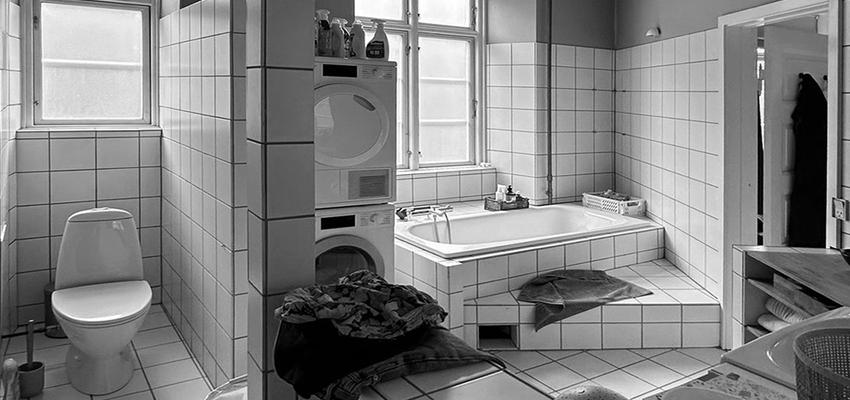 Baño Estilo moderno Color blanco, gris, gris oscuro  diseñado por HFG WELLHOME | Reformista, constructor | Copyright Proyecto de Gaspar Cánepa