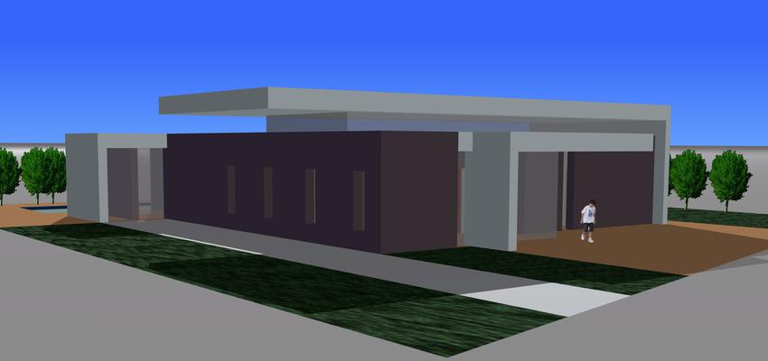 Exterior style contemporaneo color marron, gris  diseñado por David Marti Aguiar | Arquitecto 