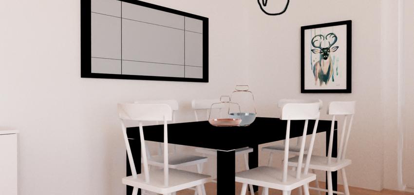 Comedor style contemporaneo color rosa, gris, negro, plateado  diseñado por YouDekor | Interiorista 