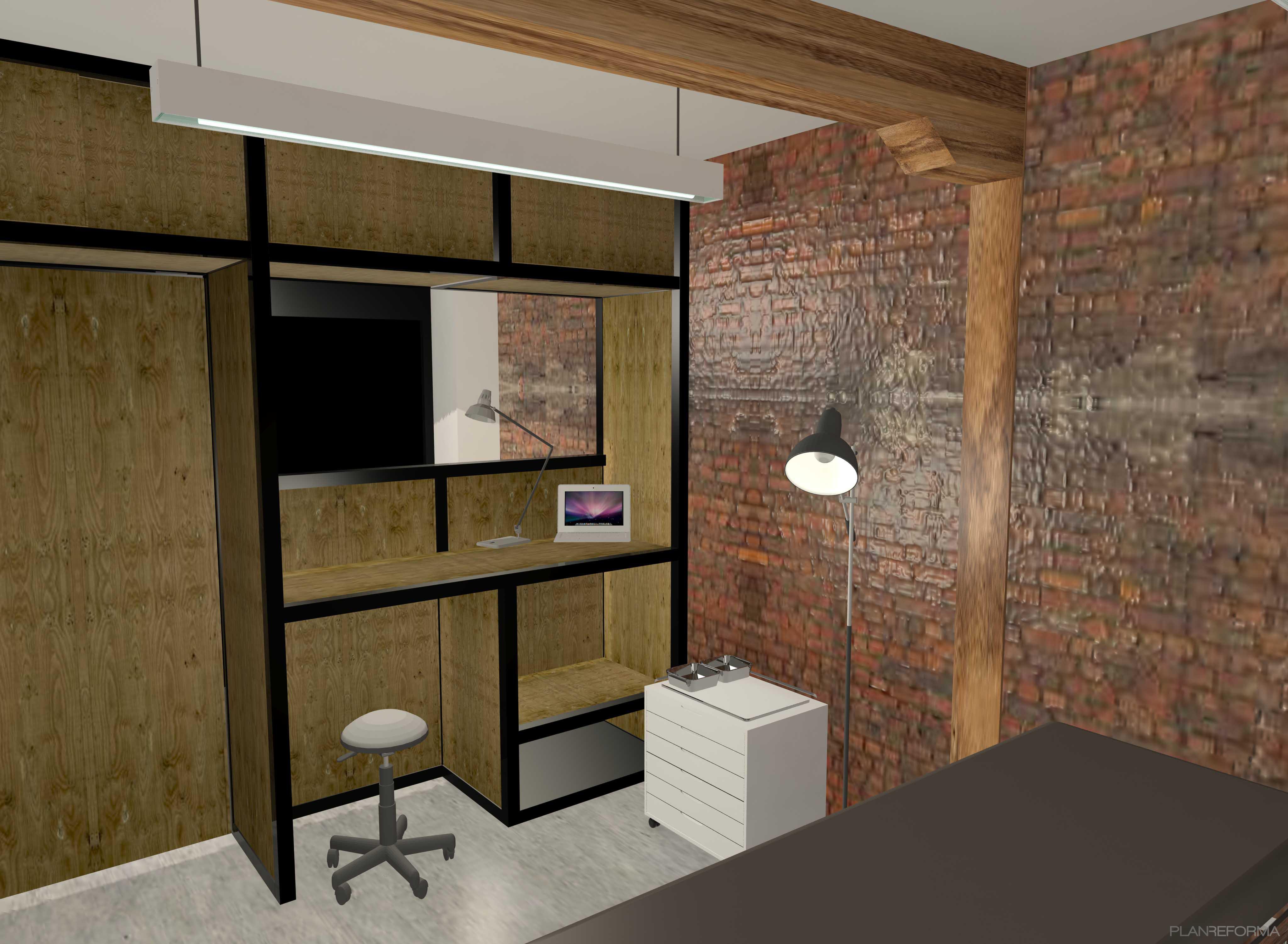 Estudio style vintage color marron, ocre, negro  diseñado por MRK Arkitektura | Arquitecto 