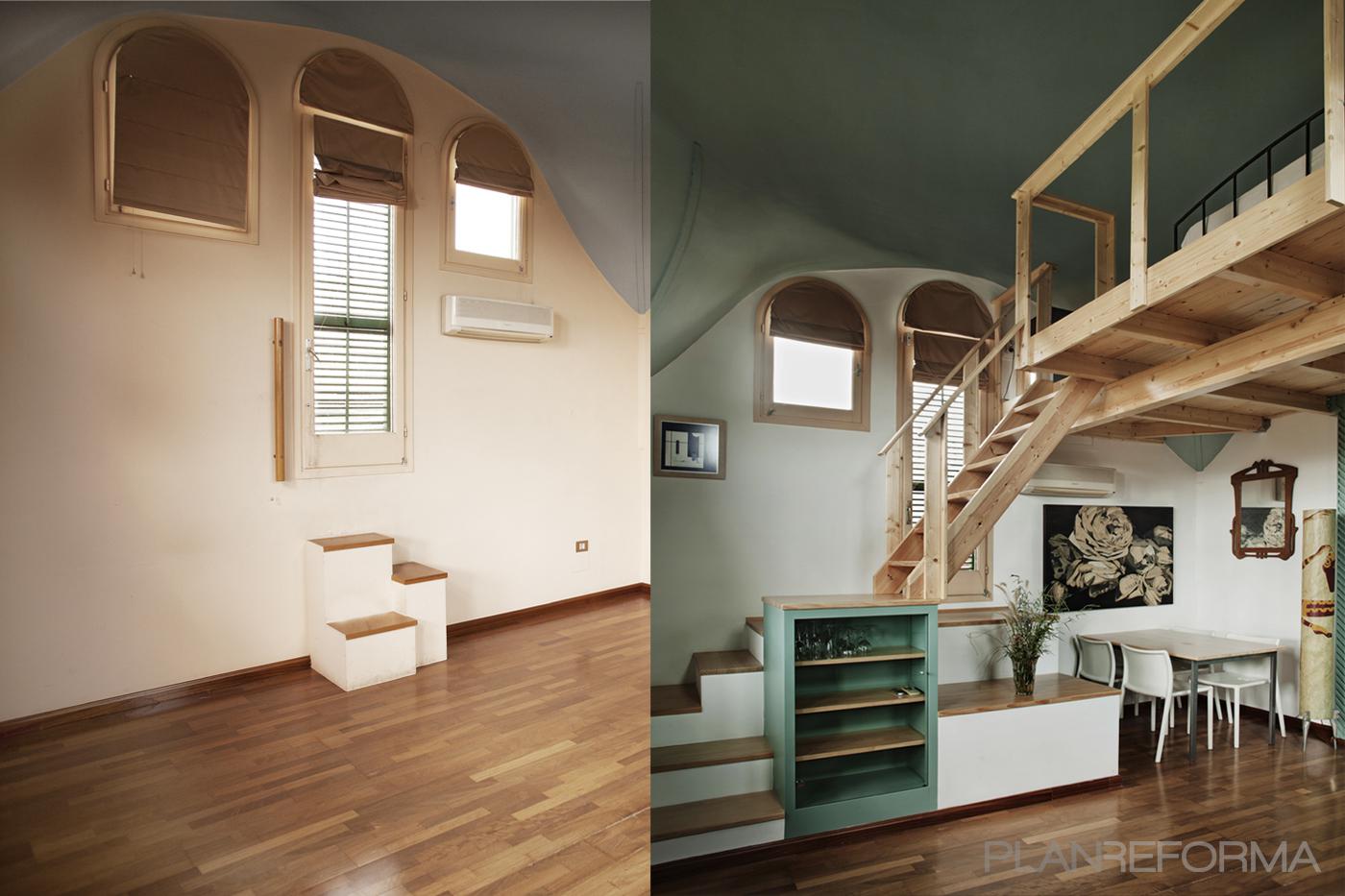 Salon style moderno color turquesa, marron, blanco  diseñado por mobla manufactured architecture | Gremio 