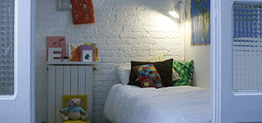 Dormitorio, Niños Estilo vintage Color amarillo, verde, beige, blanco, negro  diseñado por Victoria Aragonés Gomá | Arquitecto | Copyright Victoria Aragonés