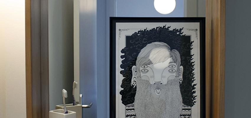 Baño Estilo contemporaneo Color marron, blanco  diseñado por Victoria Aragonés Gomá | Arquitecto | Copyright Victoria Aragonés