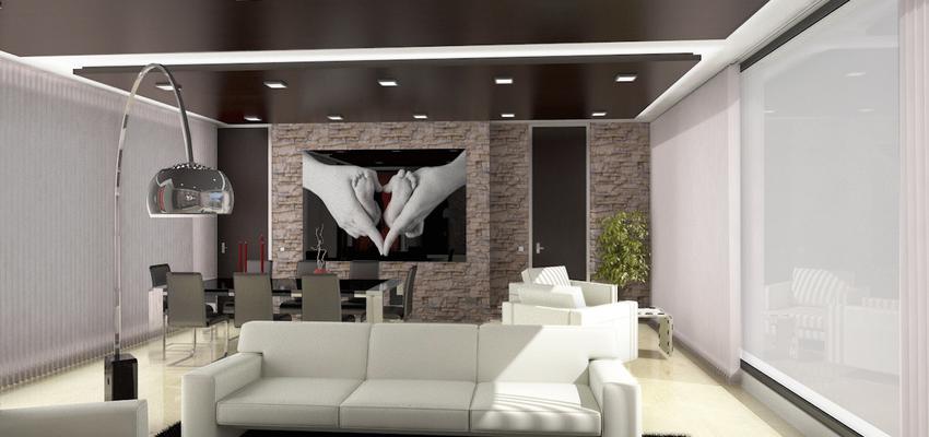 Salon style moderno color beige, blanco, gris, gris, negro  diseñado por Jose | Arquitecto Técnico 