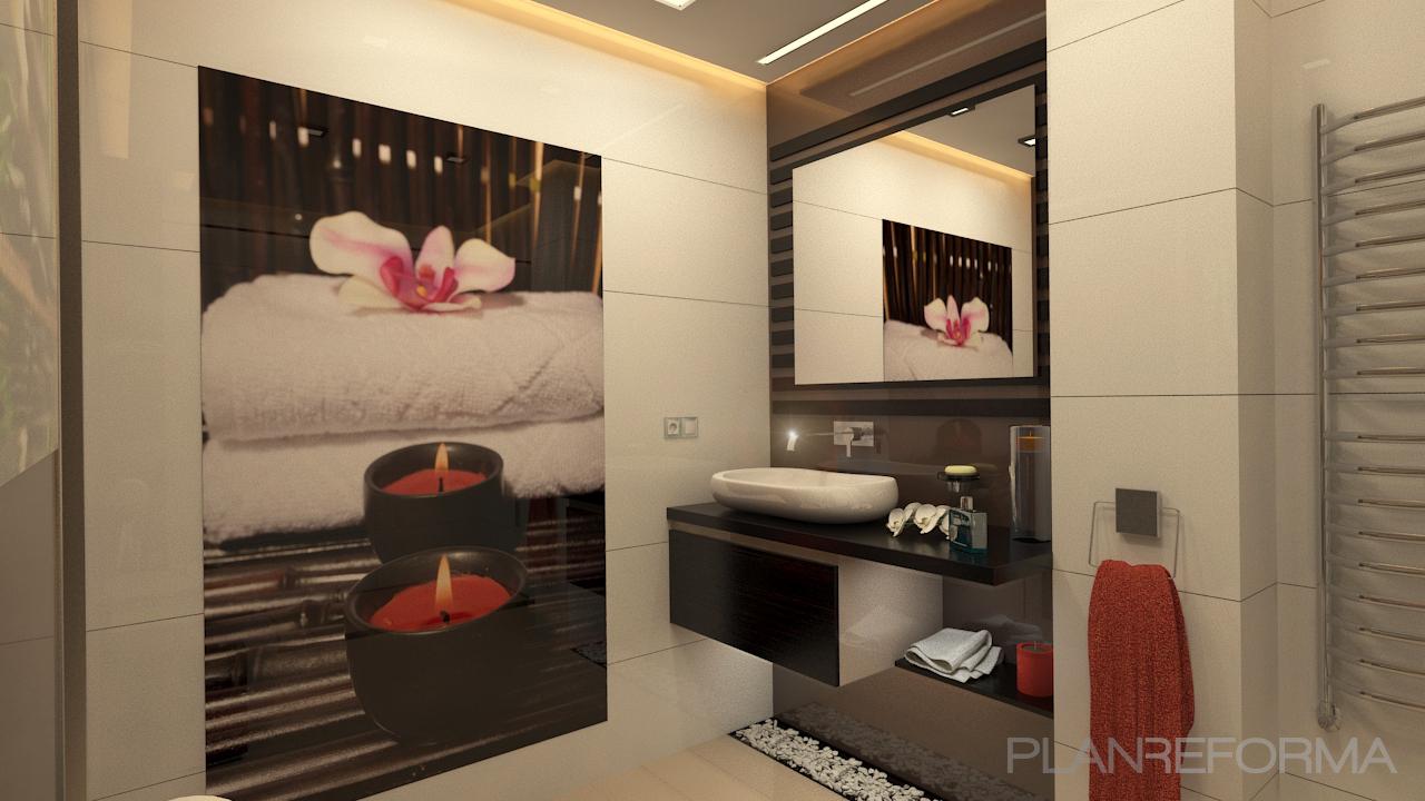 Baño style moderno color beige, marron, marron, negro  diseñado por Jose | Arquitecto Técnico 