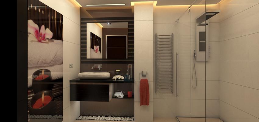 Baño style moderno color beige, marron, marron  diseñado por Jose | Arquitecto Técnico 
