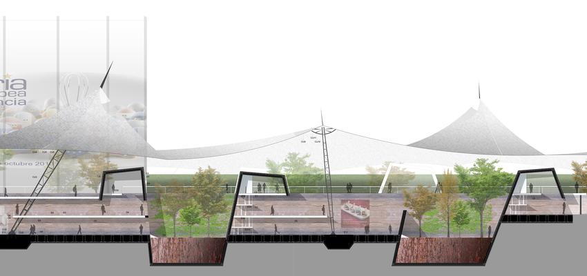 Jardin style moderno color beige, gris, negro  diseñado por Miguel Angel Puchades | Arquitecto 