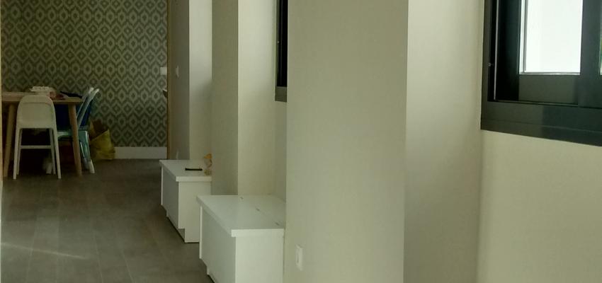 Pasillo Estilo moderno Color beige  diseñado por MAGDALENA MORENO | Arquitecto | Copyright Propietario