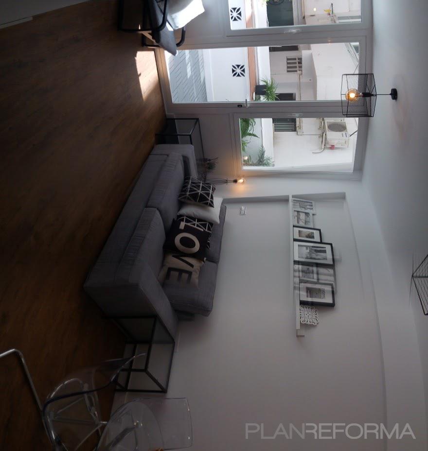 Salon Estilo moderno Color azul  diseñado por Málaga Gestión de Proyectos y Obras de Construcción | Arquitecto Técnico | Copyright Imagen Propia