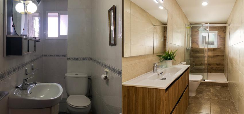 Baño Estilo clasico Color marron, beige, blanco  diseñado por Konsilio Technical | Reformista, constructor | Copyright Imagen propia