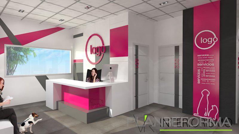 Vestibulo, Tienda style contemporaneo color rosa  diseñado por Interiorismo Las Palmas | Decorador | Copyright Diseño de interior de local comercial