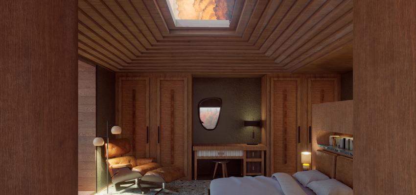 Dormitorio Estilo moderno Color ocre, naranja, verde  diseñado por KVG Studio | Interiorista 