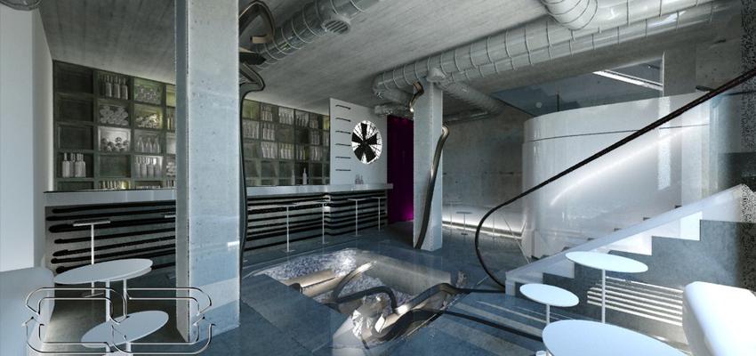 Bar style moderno color blanco, gris, negro  diseñado por DIEGO MARTINEZ HERNANDEZ | Arquitecto 