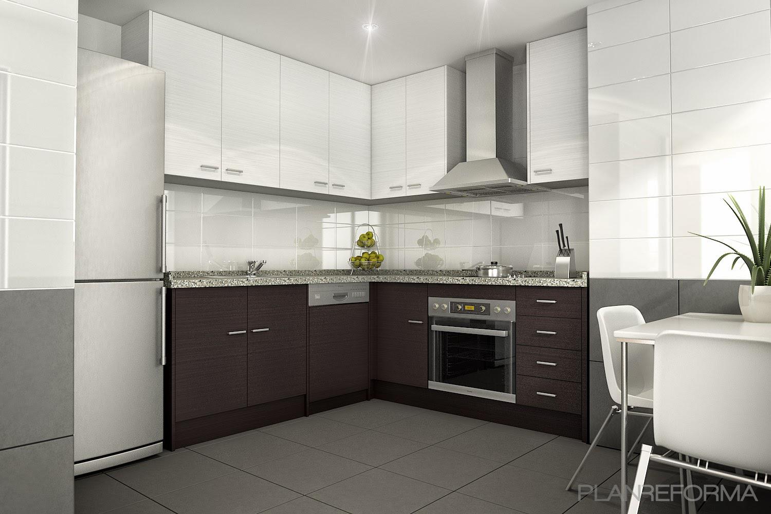 Cocina Estilo clasico Color gris, gris  diseñado por Refomas Barcelona Rubio | Gremio | Copyright reformas barcelona rubio