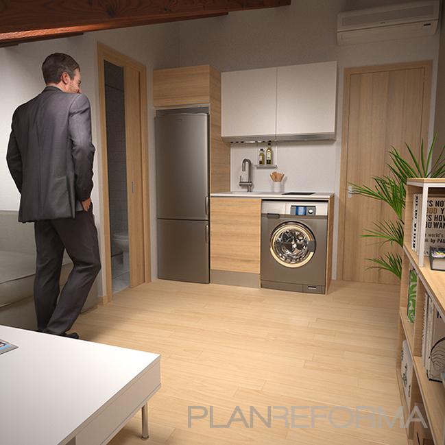 Estudio style contemporaneo color beige  diseñado por Eficiencia Energética y Consultoría SL | Arquitecto | Copyright EFICIENCIA ENERGÉTICA Y CONSULTORIA SL